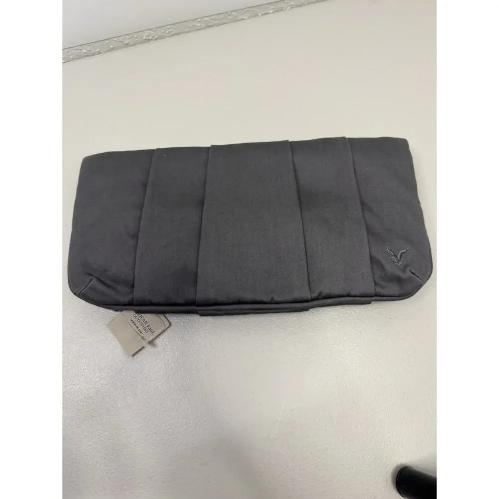 American Eagle silver / gray clutch wallet evening bag